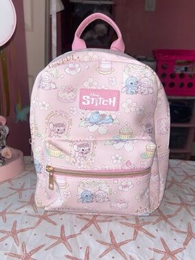 Disney Stitch and Angel Pink Mini Book Bag